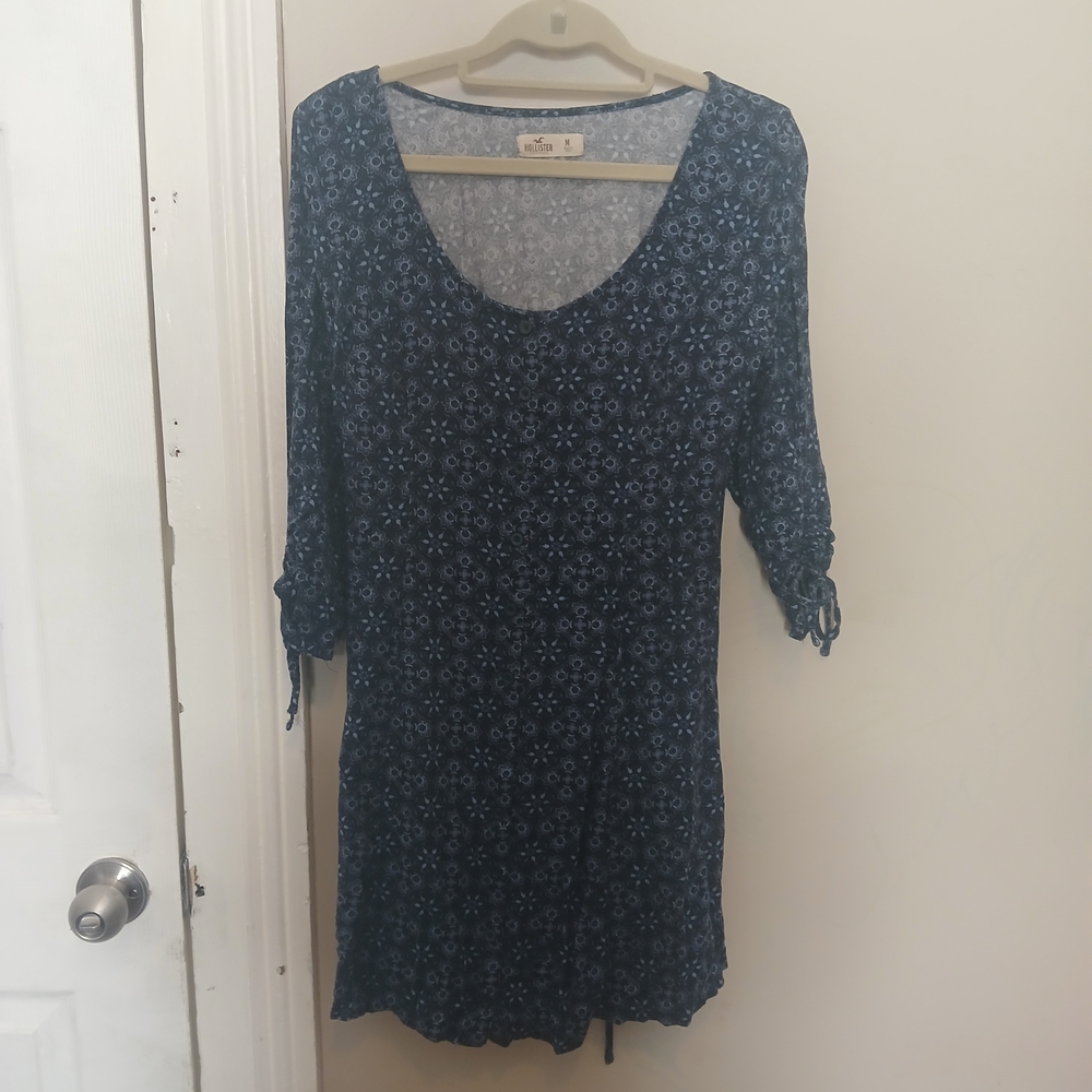 Hollister Blue Floral Midi Dress